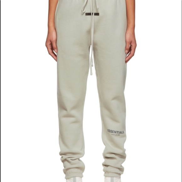 ✅ NWT Fear of God UNISEX Essentials Exclusive Green Fleece Lounge Pants - Picture 1 of 8